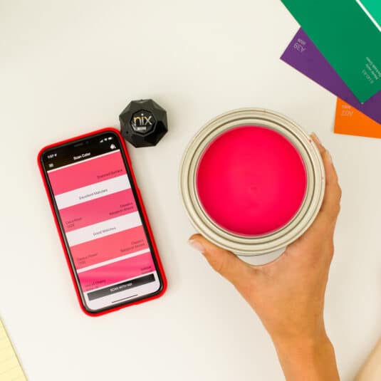 Mini 2 with can of paint