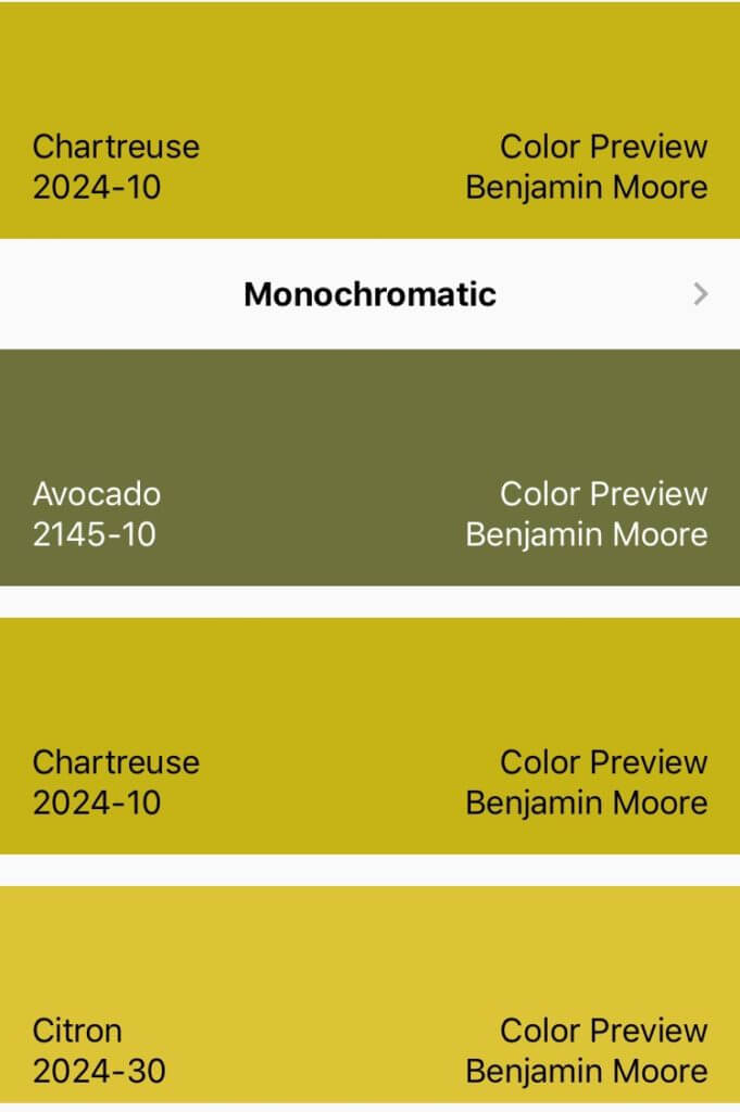chartreuse color palette | Chartreuse color, Chartreuse, Black cottage image.