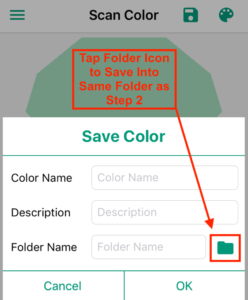 Saving scan in folder