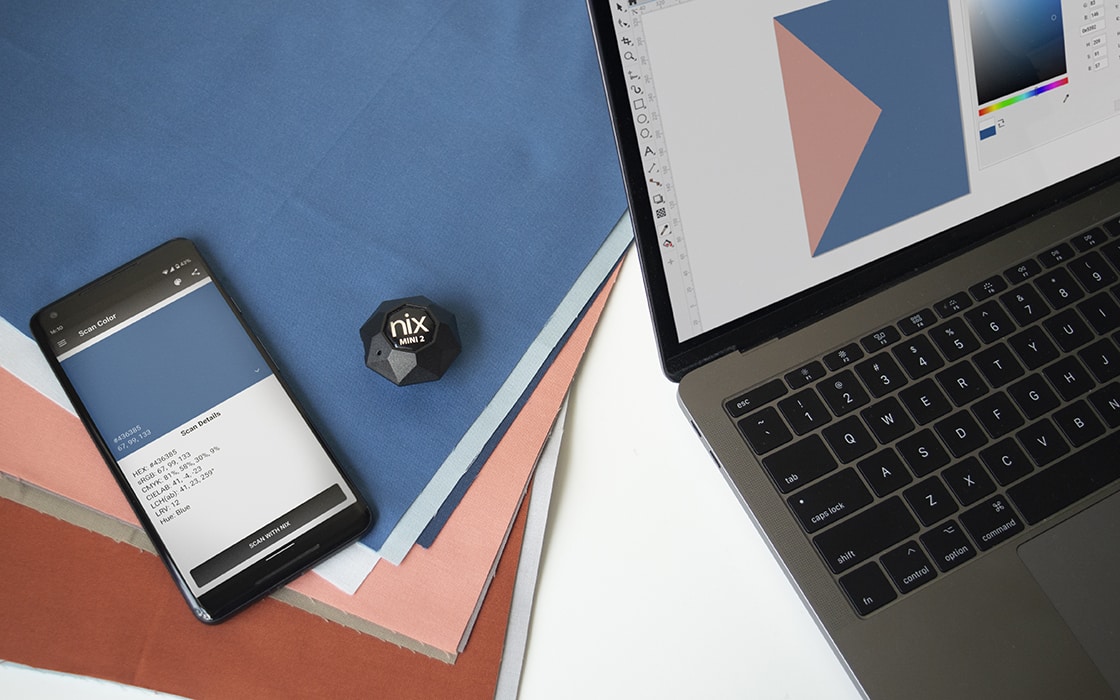 Nix Mini 2 Color Scanner with color sample sheets